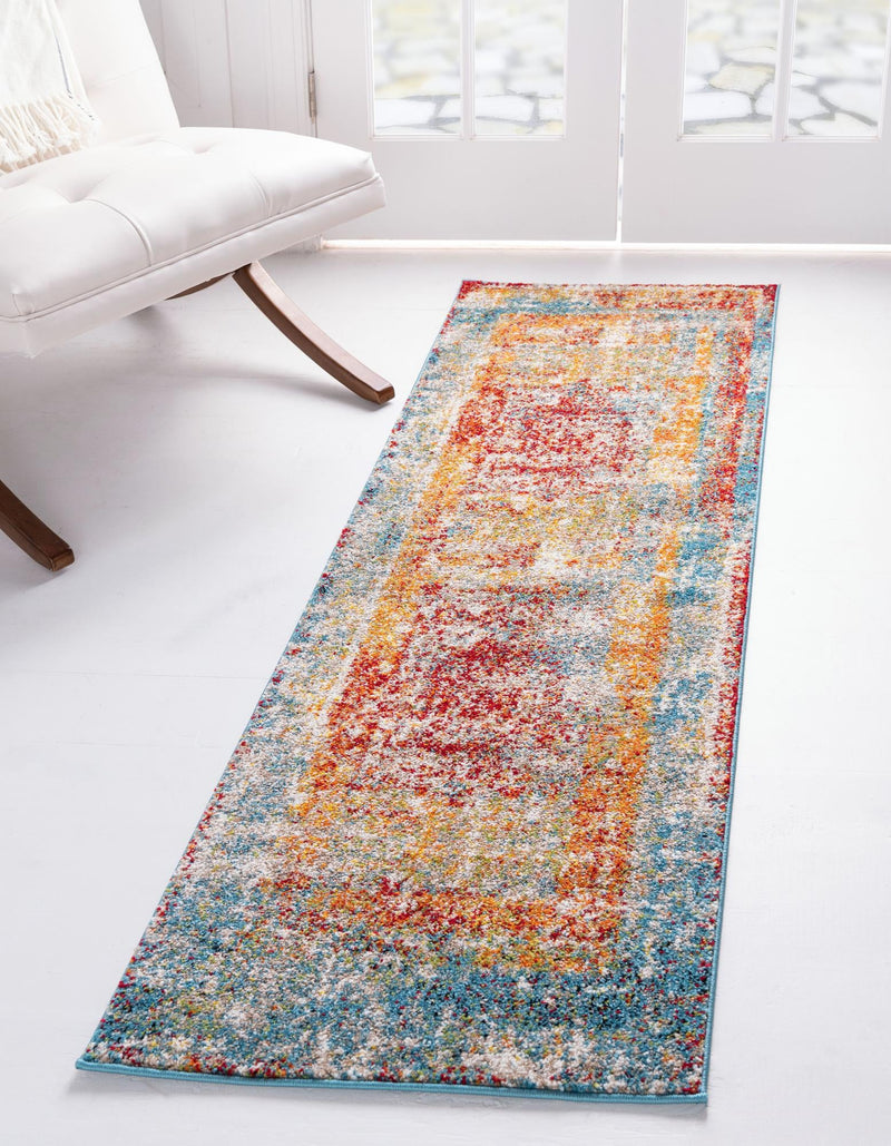Amalfi Coast Woven Collection Area Rug - Sorrento Runner Multi  lifestyle 5