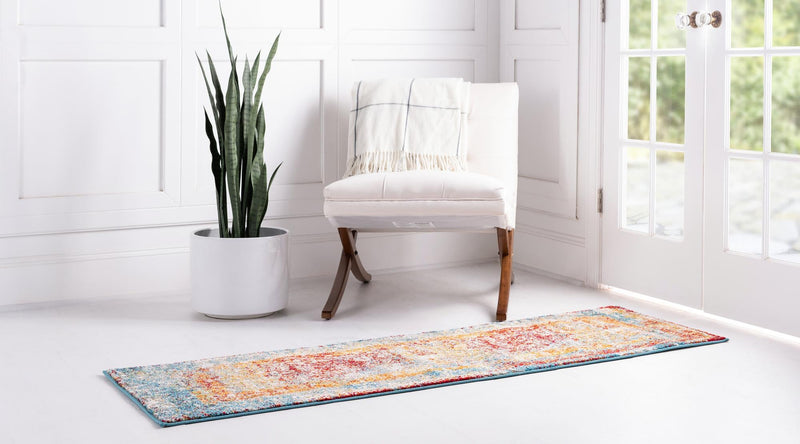 Amalfi Coast Woven Collection Area Rug - Sorrento Runner Multi  lifestyle 7