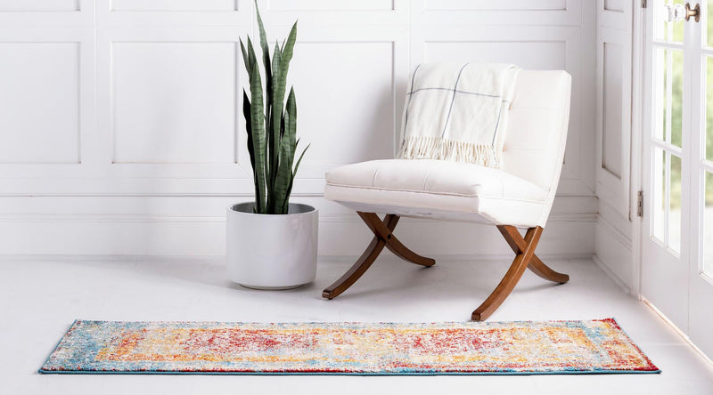 Amalfi Coast Woven Collection Area Rug - Sorrento Runner Multi  lifestyle 9