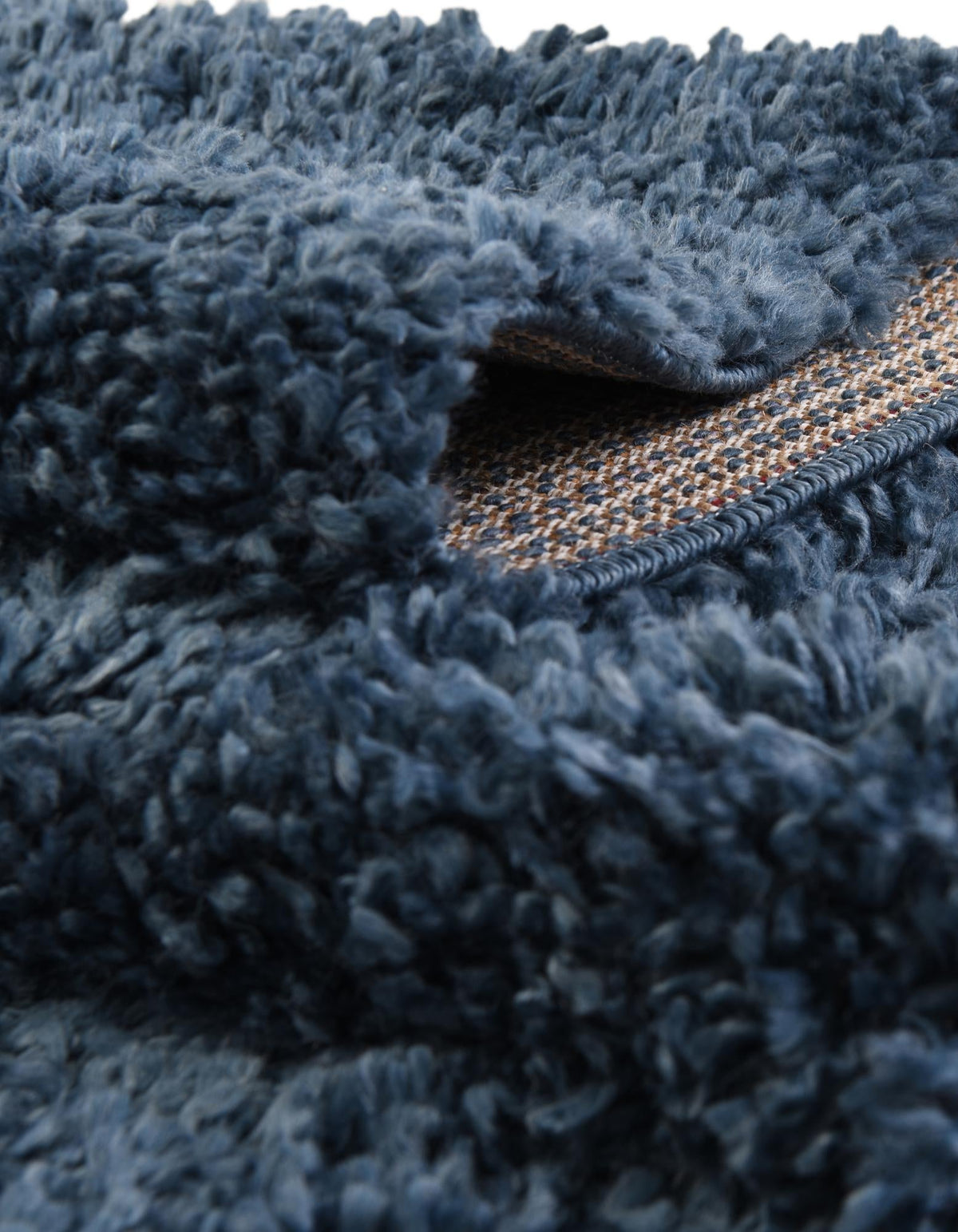 Alpine Plush Collection Area Rug -  Cortina (Marine Blue) Round Marine Blue  lifestyle 61