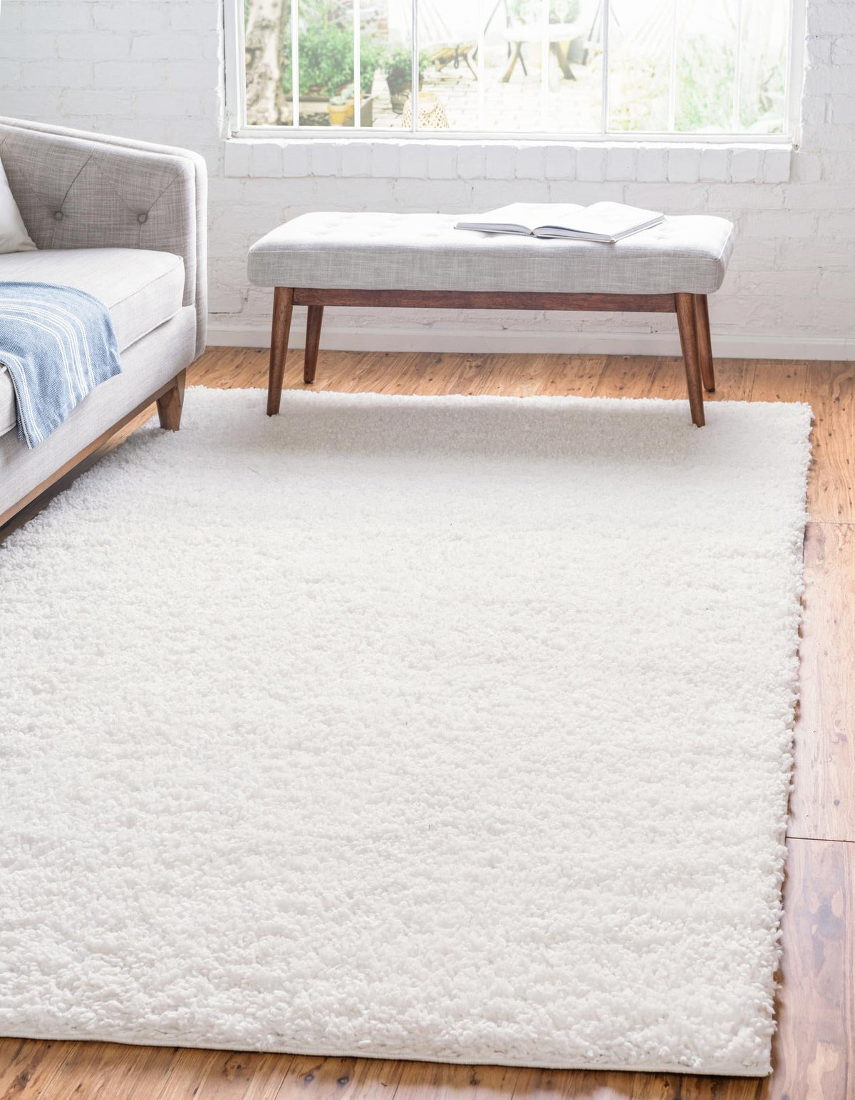Alpine Plush Collection Area Rug -  Cortina (White) Rectangle White  lifestyle 3