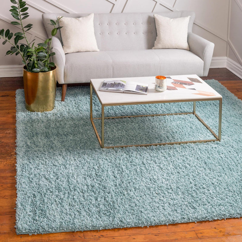 Alpine Plush Collection Area Rug -  Cortina (Aqua) Square Aqua  lifestyle 7