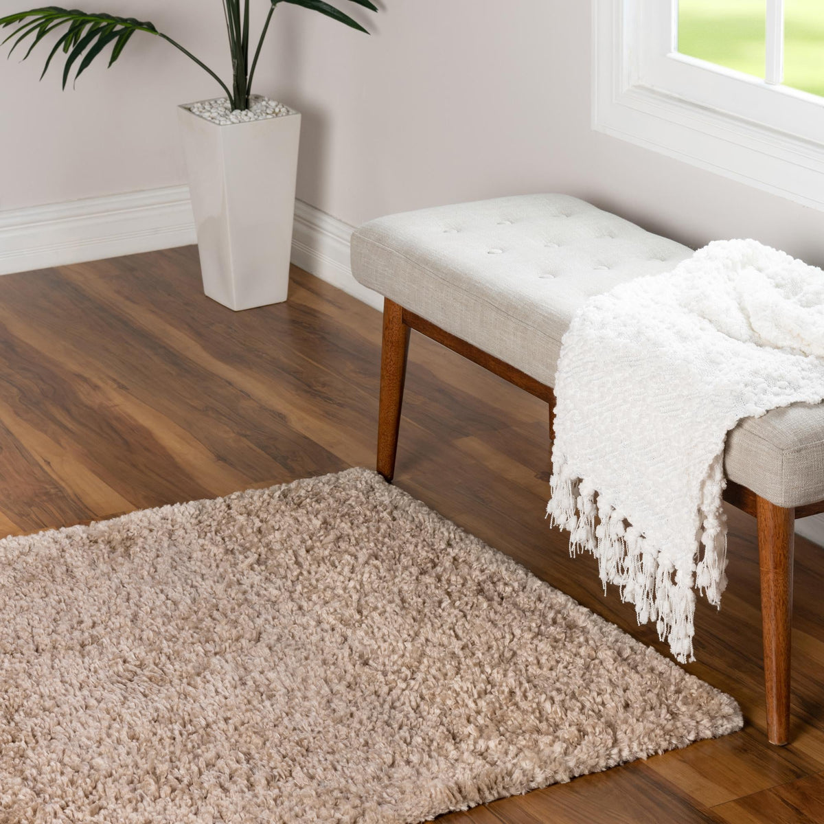 Alpine Plush Collection Area Rug -  Cortina (Linen) Square Linen  lifestyle 73