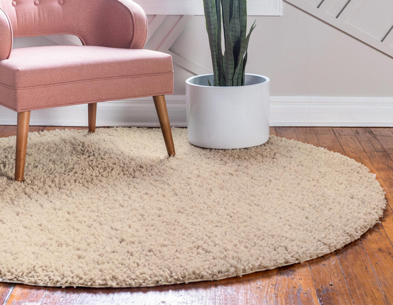 Alpine Plush Collection Area Rug -  Cortina (Linen) Round Linen  lifestyle 12