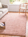 Alpine Plush Collection Area Rug -  Cortina (Dusty Rose) Rectangle Dusty Rose  lifestyle 2
