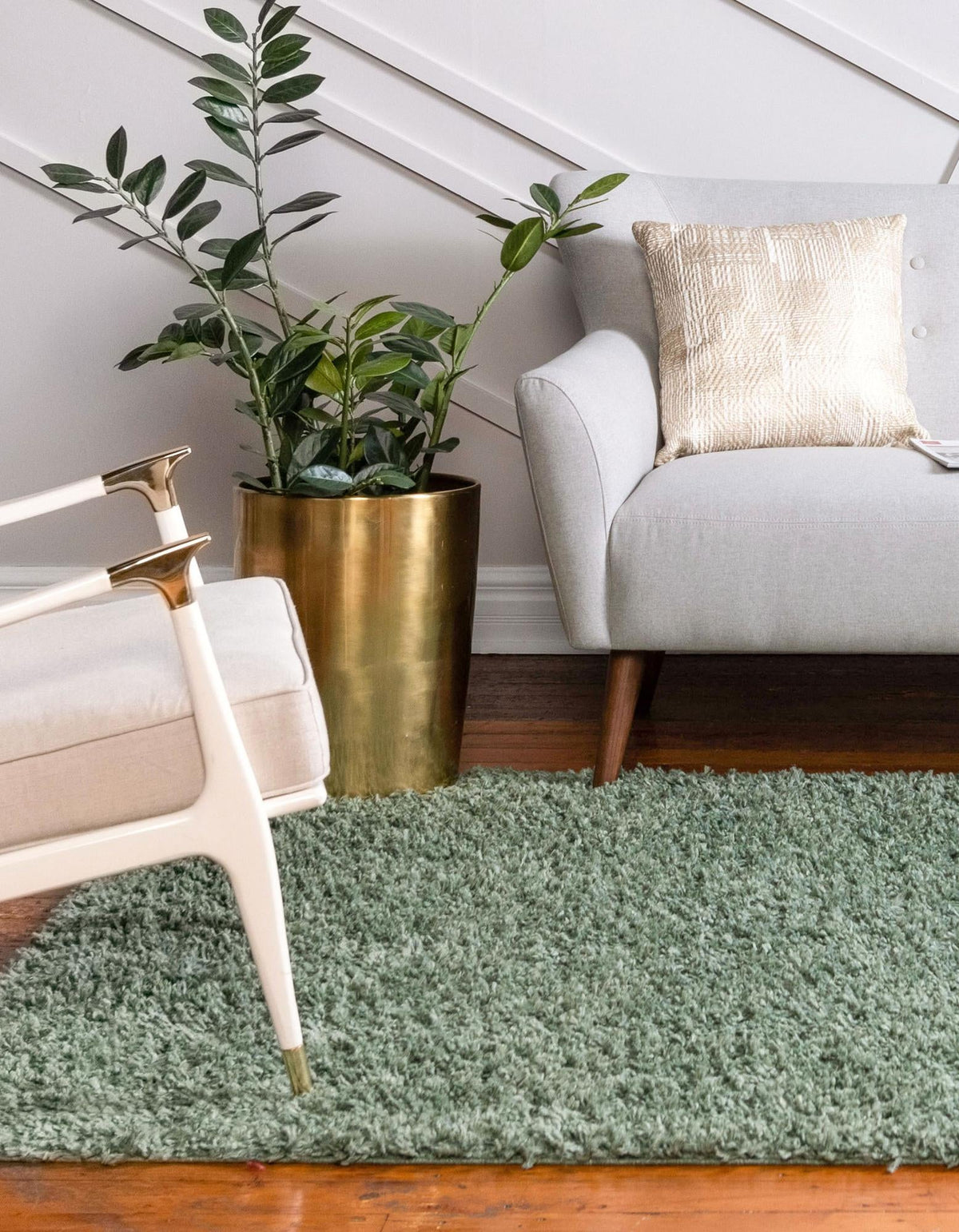 Alpine Plush Collection Area Rug -  Cortina (Sage) Rectangle Sage  lifestyle 4