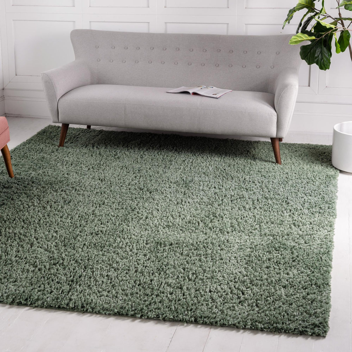 Alpine Plush Collection Area Rug -  Cortina (Sage) Square Sage  lifestyle 11