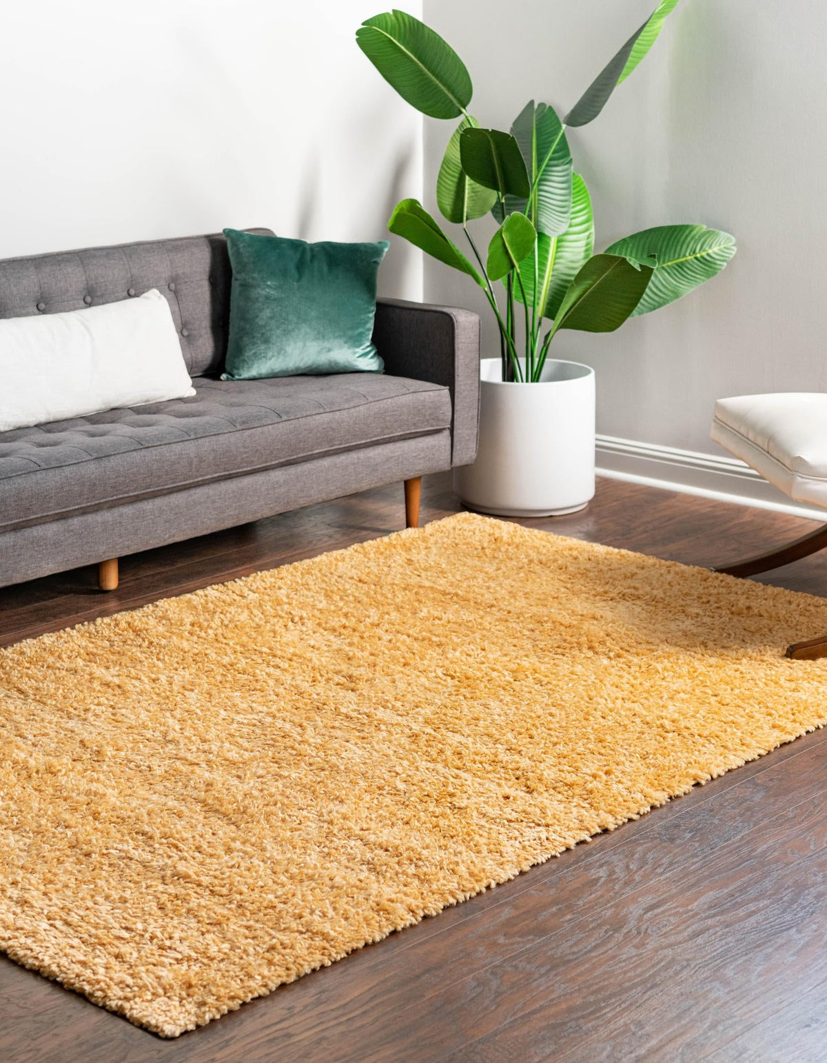 Alpine Plush Collection Area Rug -  Cortina (Sun Yellow) Rectangle Sun Yellow  lifestyle 3