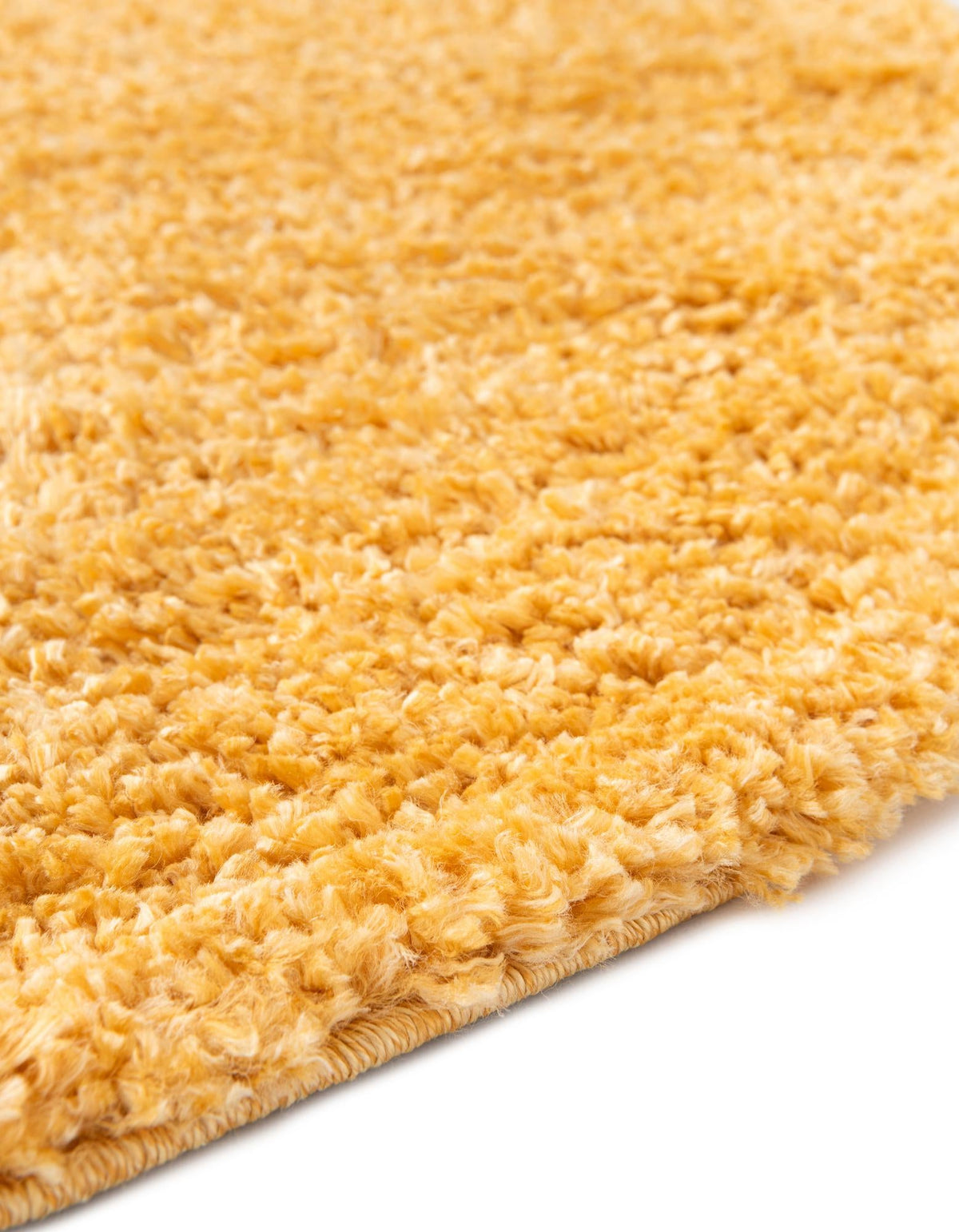 Alpine Plush Collection Area Rug -  Cortina (Sun Yellow) Round Sun Yellow  lifestyle 32