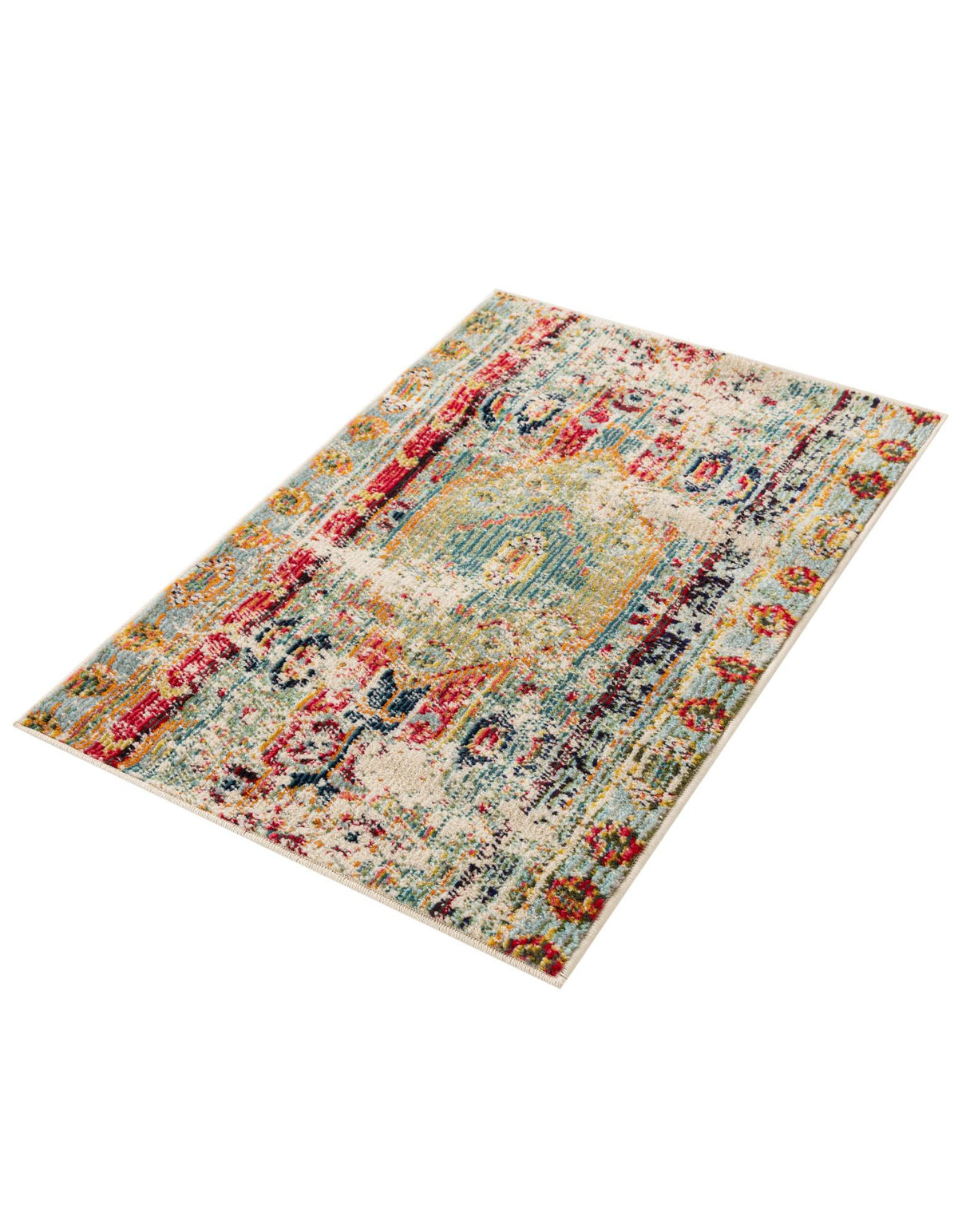 Sedona Vista Collection Area Rug -  Navajo Rectangle Blue  lifestyle 3
