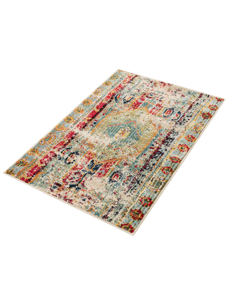 Sedona Vista Collection Area Rug -  Navajo Rectangle Blue  lifestyle 3