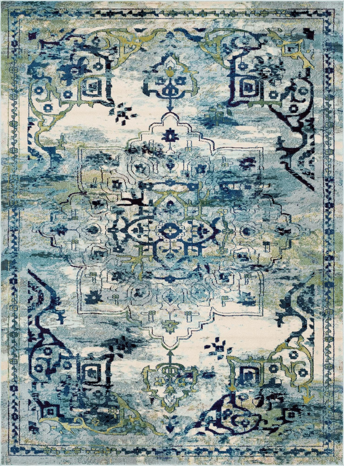 Chateau Elegance Collection Area Rug -  Riviera Rectangle Blue Main