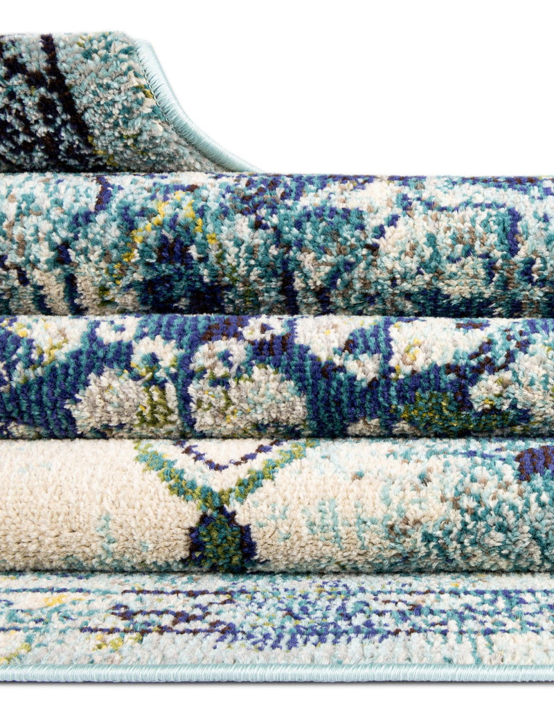 Chateau Elegance Collection Area Rug -  Riviera Rectangular Blue  lifestyle 90