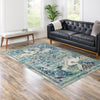 Chateau Elegance Collection Area Rug -  Riviera Rectangular Blue  lifestyle 94