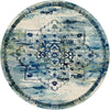 Chateau Elegance Collection Area Rug -  Riviera Round Blue  lifestyle 42