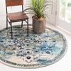 Chateau Elegance Collection Area Rug -  Riviera Round Blue  lifestyle 46