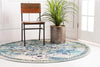 Chateau Elegance Collection Area Rug -  Riviera Round Blue  lifestyle 54