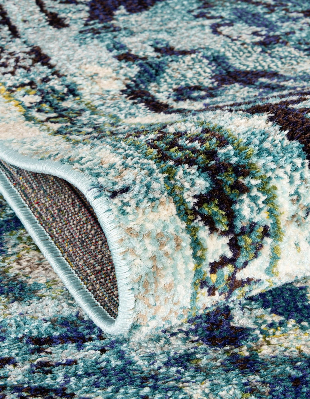 Chateau Elegance Collection Area Rug -  Riviera Round Blue  lifestyle 79