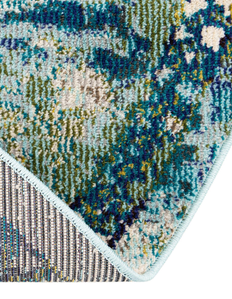 Chateau Elegance Collection Area Rug -  Riviera Round Blue  lifestyle 74