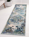 Chateau Elegance Collection Area Rug -  Riviera Runner Blue  lifestyle 47