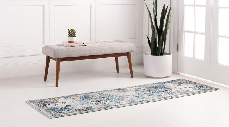 Chateau Elegance Collection Area Rug -  Riviera Runner Blue  lifestyle 51