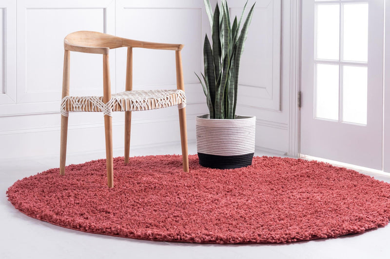 Alpine Plush Collection Area Rug -  Cortina (Poppy) Round Poppy  lifestyle 11