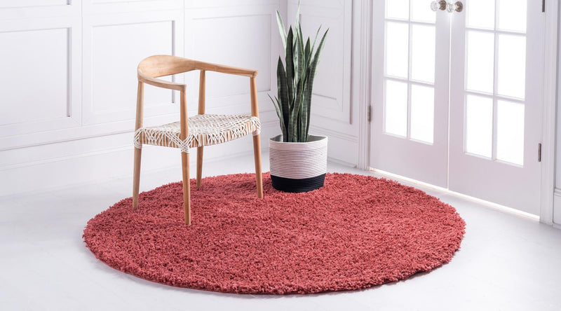 Alpine Plush Collection Area Rug -  Cortina (Poppy) Round Poppy  lifestyle 15