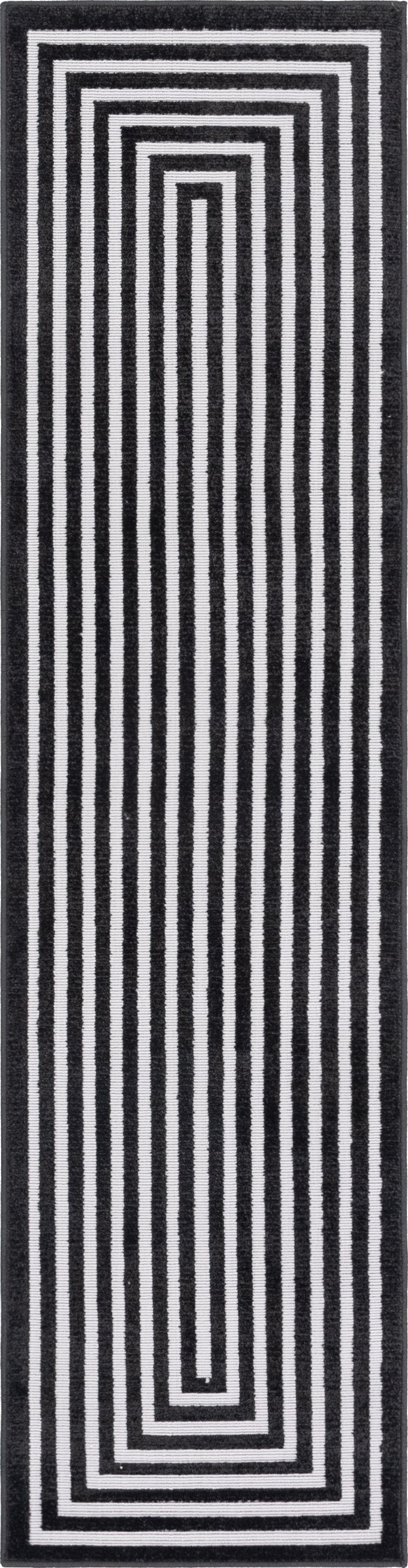 Catalina Cove Outdoor Collection Area Rug - Avalon Runner Black  lifestyle 75
