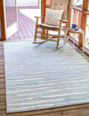 Catalina Cove Outdoor Collection Area Rug -  Balboa Rectangle Light Blue  lifestyle 3