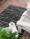 Catalina Cove Outdoor Collection Area Rug -  Balboa Rectangle Black  lifestyle 72