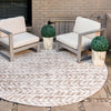 Catalina Cove Outdoor Collection Area Rug -  Newport Round Beige  lifestyle 45