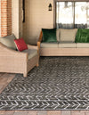 Catalina Cove Outdoor Collection Area Rug -  Newport Rectangle Black  lifestyle 13