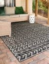 Catalina Cove Outdoor Collection Area Rug -  Newport Rectangle Black  lifestyle 21