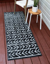 Catalina Cove Outdoor Collection Area Rug -  Newport Runner Black  lifestyle 48