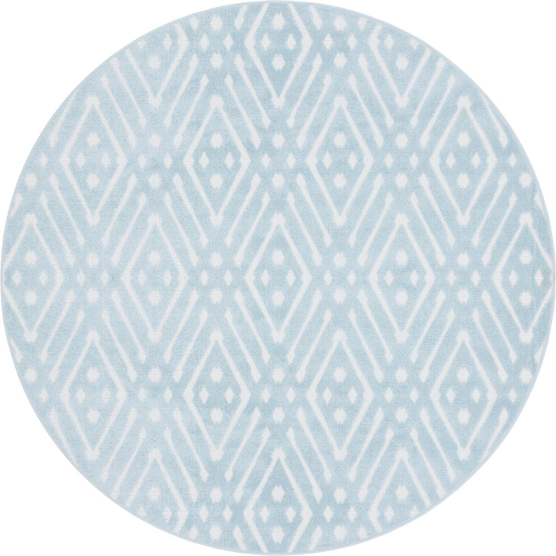 Catalina Cove Outdoor Collection Area Rug -  Laguna Round Light Blue  lifestyle 61