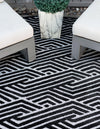 Catalina Cove Outdoor Collection Area Rug -  Malibu Round Black  lifestyle 59
