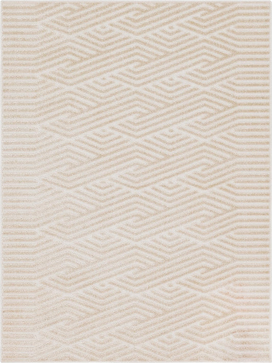Catalina Cove Outdoor Collection Area Rug -  Malibu Rectangle Beige Main