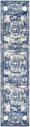Dover Terrace Collection Area Rug -  Lagoon (Ivory and Blue) Runner Ivory and Blue  lifestyle 13