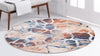 Celestial Haven Collection Area Rug -  Galaxy Round Brick Red  lifestyle 55