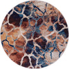 Celestial Haven Collection Area Rug -  Galaxy Round Brick Red  lifestyle 30