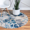 Celestial Haven Collection Area Rug -  Galaxy Round Navy Blue  lifestyle 35