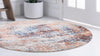 Celestial Haven Collection Area Rug -  Comet Round Brick Red  lifestyle 46