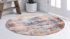 Celestial Haven Collection Area Rug -  Comet Round Brick Red  lifestyle 52