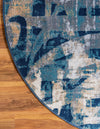 Celestial Haven Collection Area Rug -  Celestia Round Navy Blue  lifestyle 28