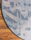 Celestial Haven Collection Area Rug -  Celestia Round Navy Blue  lifestyle 30