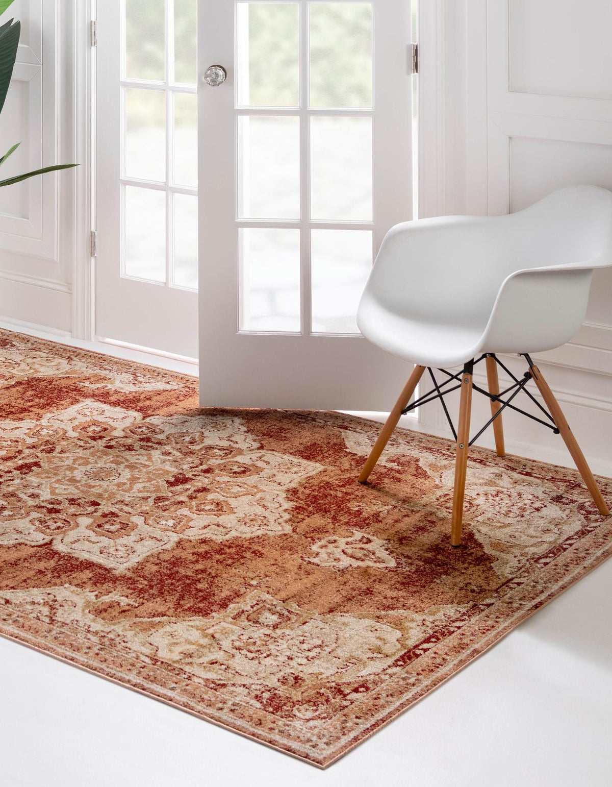 Eden Oasis Collection Area Rug -  Tranquility (Rust Red) Rectangle Rust Red  lifestyle 3
