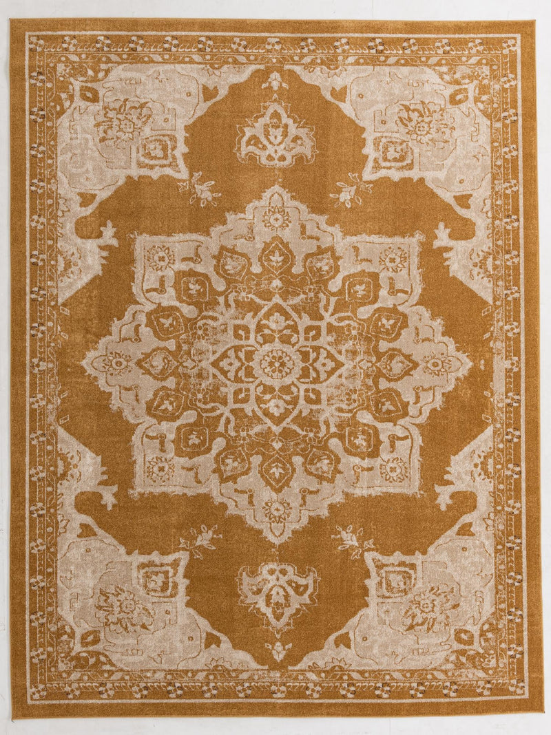Eden Oasis Collection Area Rug -  Tranquility (Yellow) Rectangle Yellow  lifestyle 2