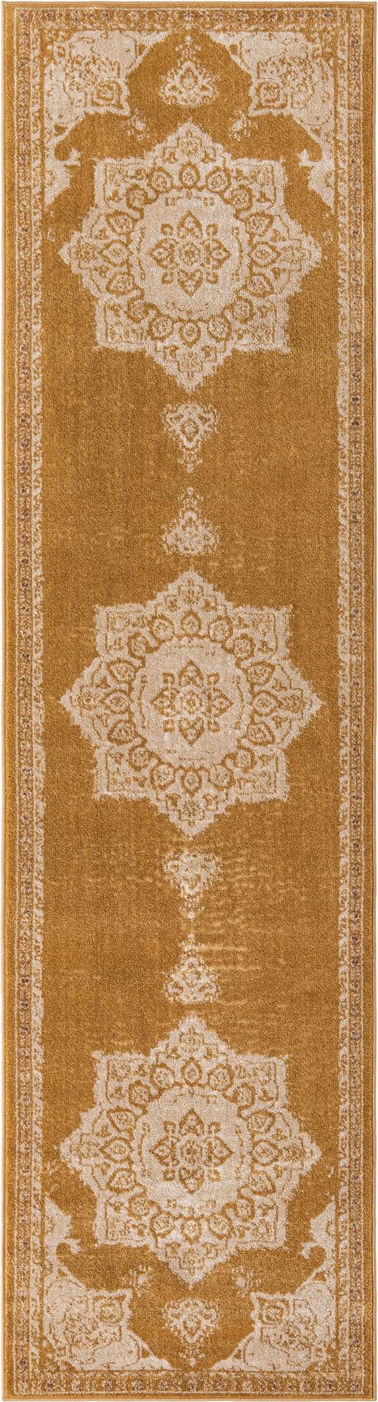 Eden Oasis Collection Area Rug -  Tranquility (Yellow) Runner Yellow  lifestyle 17