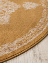 Eden Oasis Collection Area Rug -  Tranquility (Yellow) Round Yellow  lifestyle 33