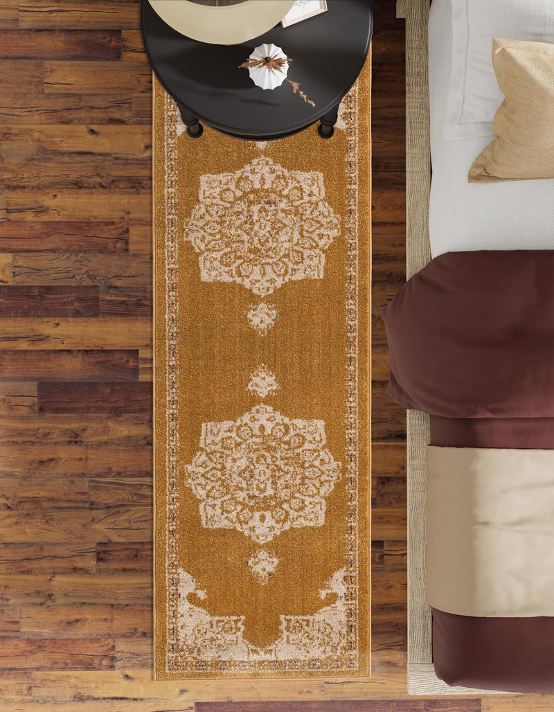 Eden Oasis Collection Area Rug -  Tranquility (Yellow) Runner Yellow  lifestyle 56